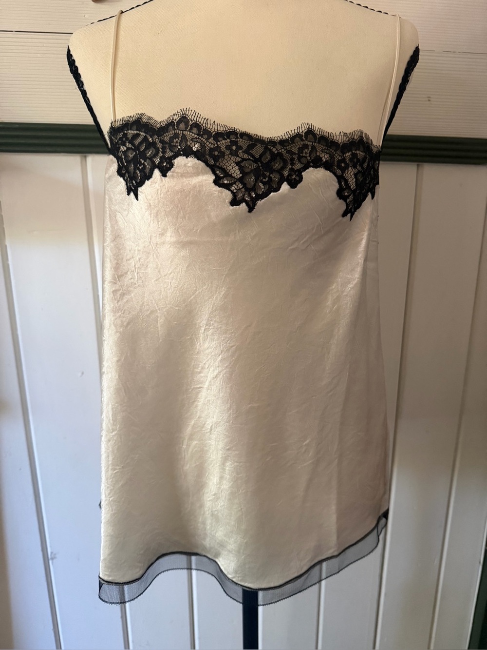 J.Crew NWT Satin Lace Cami | Ivory | Size Large